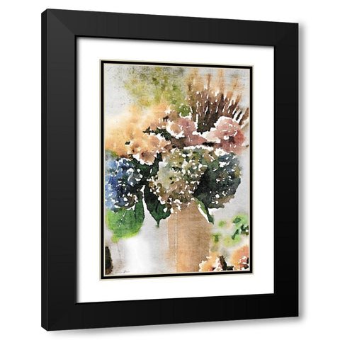 Watercolor Vase 2 Black Modern Wood Framed Art Print with Double Matting by Brown, Denise