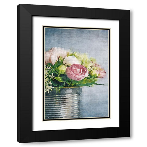 Watercolor Vase 3 Black Modern Wood Framed Art Print with Double Matting by Brown, Denise