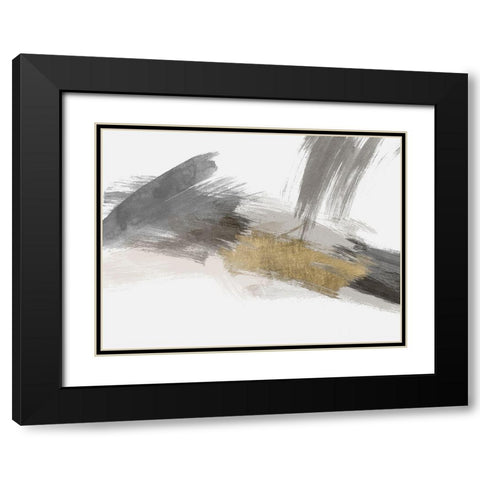 Dexterity 1 Gold Black Modern Wood Framed Art Print with Double Matting by Brown, Denise