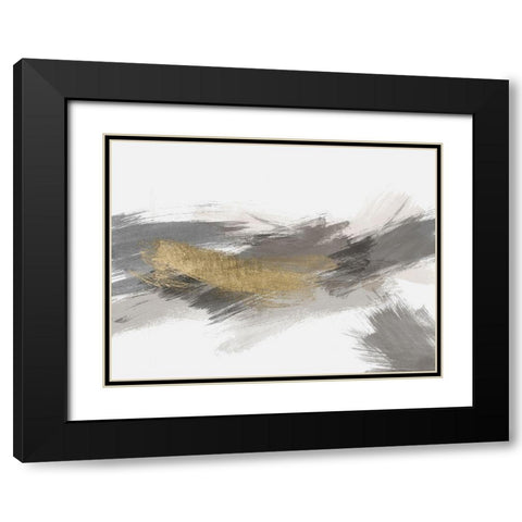Dexterity 2 Gold Black Modern Wood Framed Art Print with Double Matting by Brown, Denise