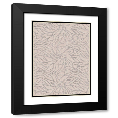 Blush Fabric Pattern 1 Black Modern Wood Framed Art Print with Double Matting by Brown, Denise