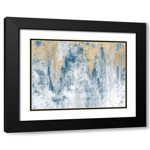 Golden Azure Black Modern Wood Framed Art Print with Double Matting by Brown, Denise