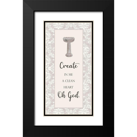 Create a Clean Heart Black Modern Wood Framed Art Print with Double Matting by Brown, Denise