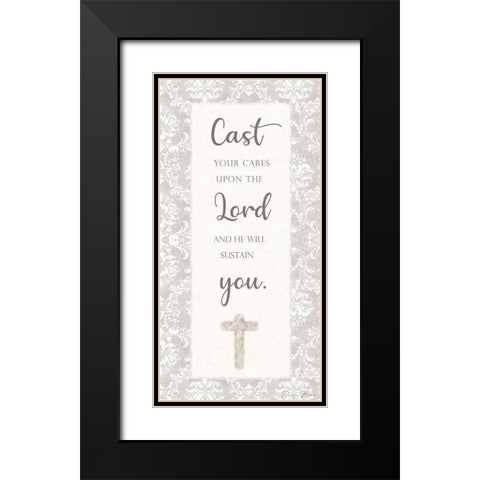 Cast Your Cares Black Modern Wood Framed Art Print with Double Matting by Brown, Denise
