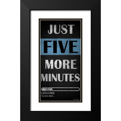Just Five More Minutes Black Modern Wood Framed Art Print with Double Matting by Brown, Denise
