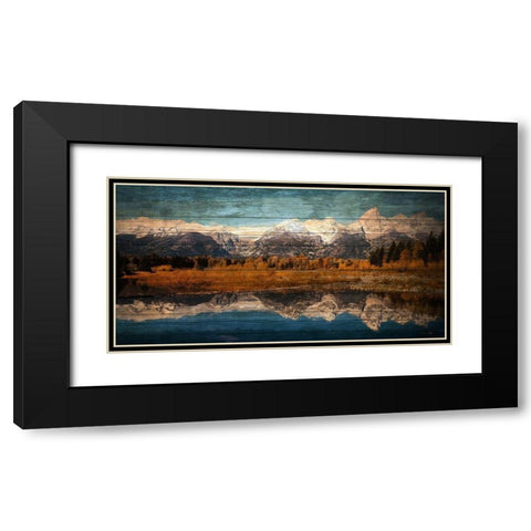 Mountain Reflection 2 Black Modern Wood Framed Art Print with Double Matting by Brown, Denise