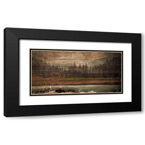 Mountain Reflection 4 Black Modern Wood Framed Art Print with Double Matting by Brown, Denise