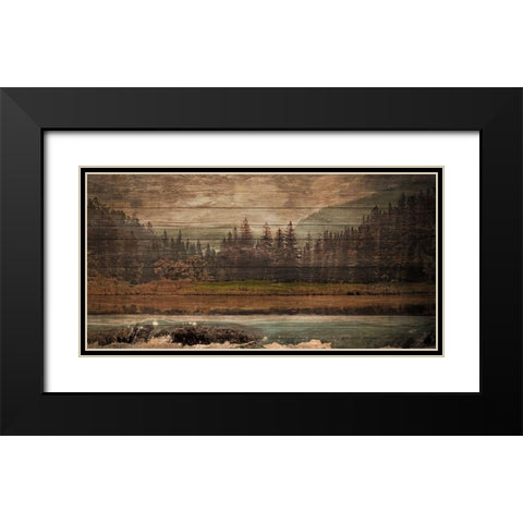 Mountain Reflection 4 Black Modern Wood Framed Art Print with Double Matting by Brown, Denise