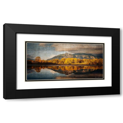 Mountain Reflection Black Modern Wood Framed Art Print with Double Matting by Brown, Denise
