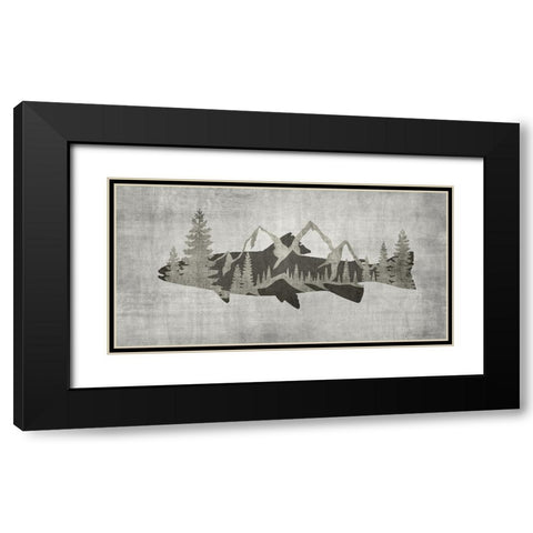 Mountain Trout 2 Black Modern Wood Framed Art Print with Double Matting by Brown, Denise