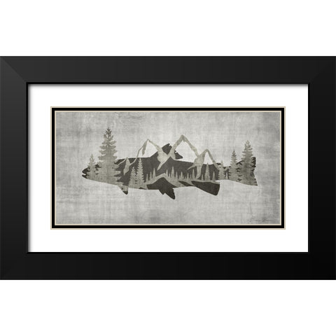Mountain Trout 2 Black Modern Wood Framed Art Print with Double Matting by Brown, Denise