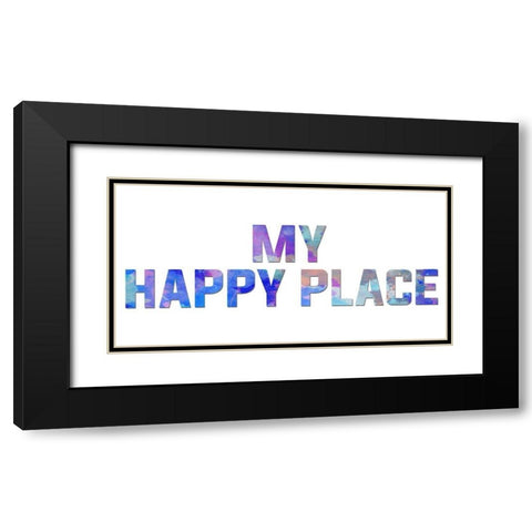 My Happy Place 2 Black Modern Wood Framed Art Print with Double Matting by Brown, Denise