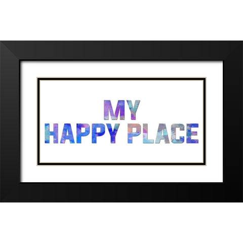 My Happy Place 2 Black Modern Wood Framed Art Print with Double Matting by Brown, Denise