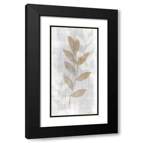 Botanical Stem 1 Black Modern Wood Framed Art Print with Double Matting by Brown, Denise