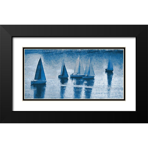 Fleet Black Modern Wood Framed Art Print with Double Matting by Brown, Denise