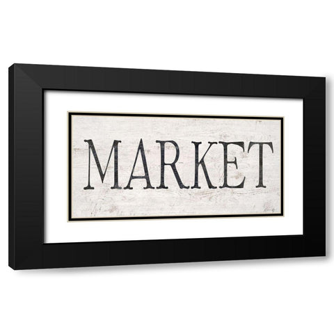 Market Black Modern Wood Framed Art Print with Double Matting by Brown, Denise
