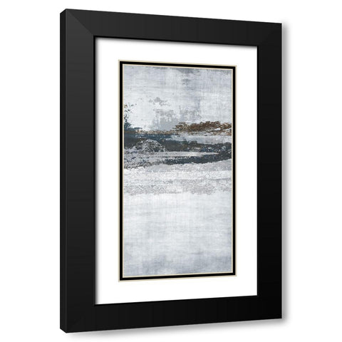 Split Exclusion 1 V2 Black Modern Wood Framed Art Print with Double Matting by Brown, Denise