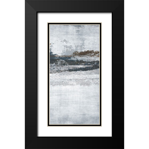 Split Exclusion 1 V2 Black Modern Wood Framed Art Print with Double Matting by Brown, Denise