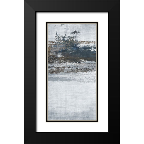 Split Exclusion 2 V2 Black Modern Wood Framed Art Print with Double Matting by Brown, Denise
