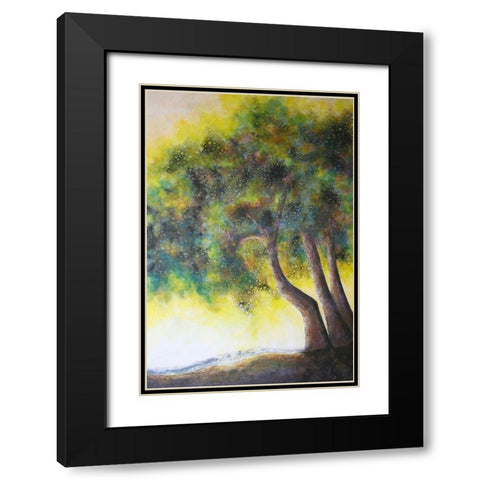 Trio In The Sun 2030 Black Modern Wood Framed Art Print with Double Matting by Charest, Doris