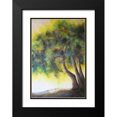 Trio In The Sun 2030 Black Modern Wood Framed Art Print with Double Matting by Charest, Doris