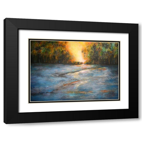 Early Morning Black Modern Wood Framed Art Print with Double Matting by Charest, Doris