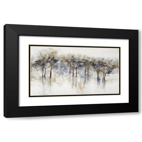 Misty Woods 1 Black Modern Wood Framed Art Print with Double Matting by Charest, Doris