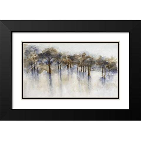 Misty Woods 2 Black Modern Wood Framed Art Print with Double Matting by Charest, Doris