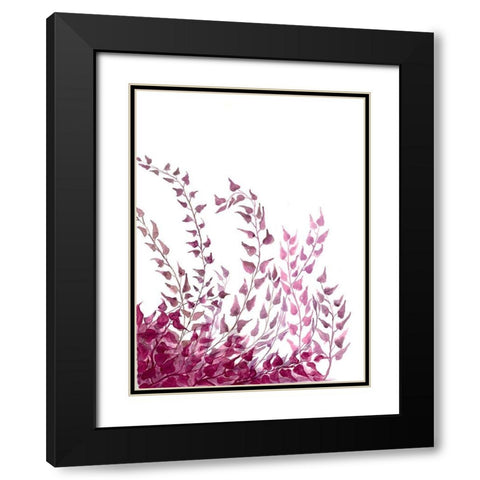 Windswept Black Modern Wood Framed Art Print with Double Matting by Charest, Doris