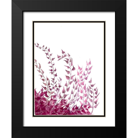 Windswept Black Modern Wood Framed Art Print with Double Matting by Charest, Doris