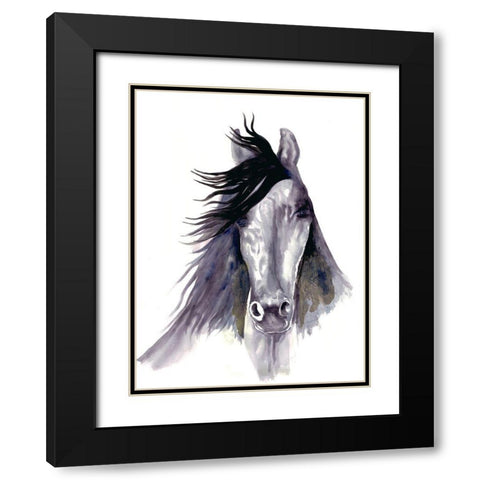 Black Star Black Modern Wood Framed Art Print with Double Matting by Charest, Doris