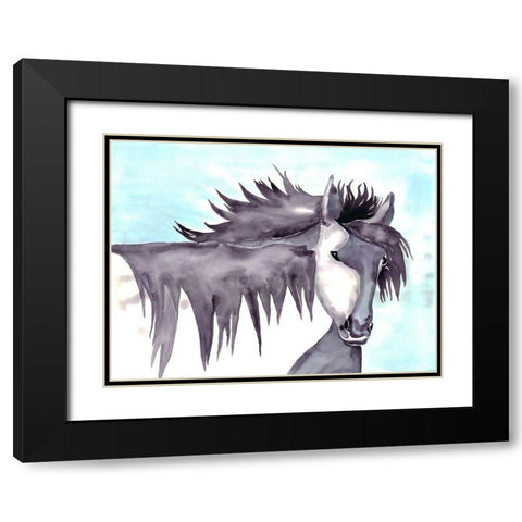 Wild and Free Black Modern Wood Framed Art Print with Double Matting by Charest, Doris