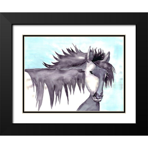 Wild and Free Black Modern Wood Framed Art Print with Double Matting by Charest, Doris