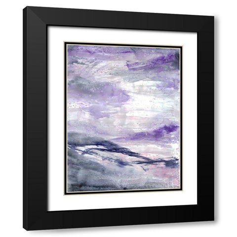 Purple Wind 1 Black Modern Wood Framed Art Print with Double Matting by Charest, Doris