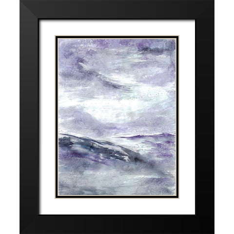 Purple Wind 2 Black Modern Wood Framed Art Print with Double Matting by Charest, Doris