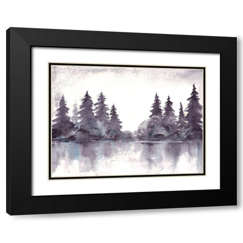 Purple Forest Black Modern Wood Framed Art Print with Double Matting by Charest, Doris