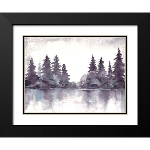 Purple Forest Black Modern Wood Framed Art Print with Double Matting by Charest, Doris