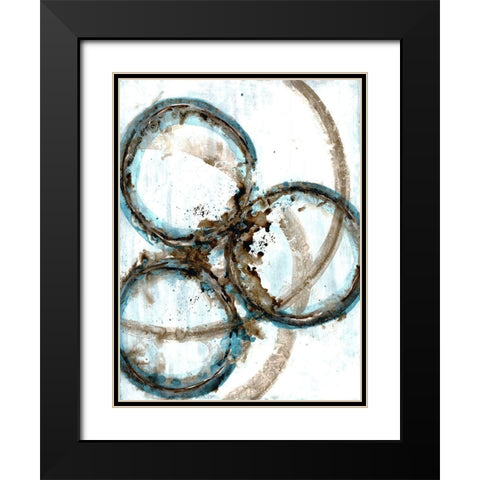 Blue Blowout 3 Black Modern Wood Framed Art Print with Double Matting by Charest, Doris