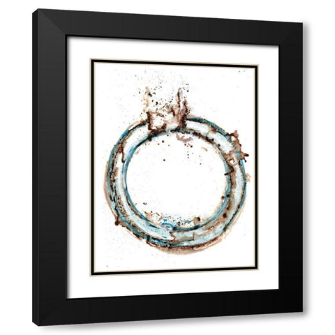 Blue Blowout 4 Black Modern Wood Framed Art Print with Double Matting by Charest, Doris