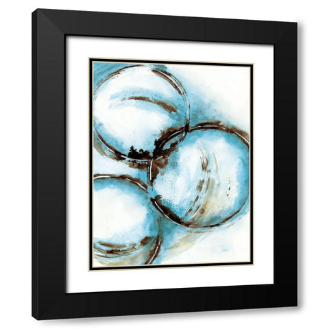 Blue Blowout 5 Black Modern Wood Framed Art Print with Double Matting by Charest, Doris