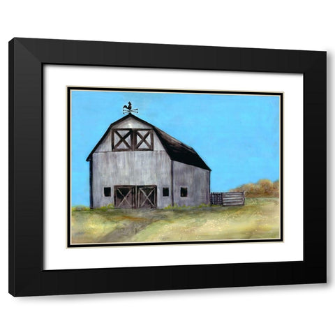 Relaxing Barn Black Modern Wood Framed Art Print with Double Matting by Charest, Doris