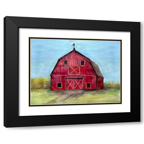 Relaxing Barn 2 Black Modern Wood Framed Art Print with Double Matting by Charest, Doris