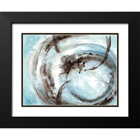 Orb It 1 Black Modern Wood Framed Art Print with Double Matting by Charest, Doris