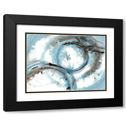 Orb It 2 Black Modern Wood Framed Art Print with Double Matting by Charest, Doris
