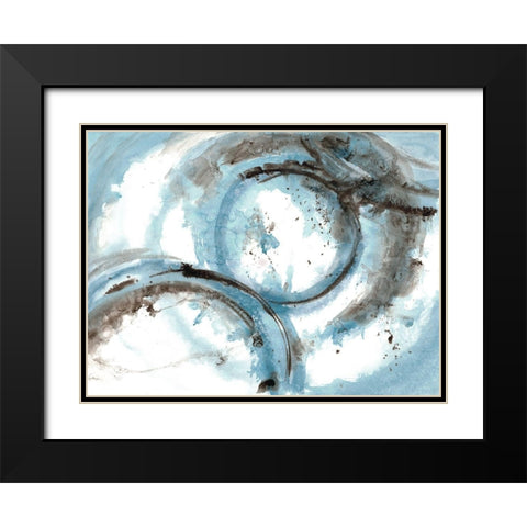 Orb It 2 Black Modern Wood Framed Art Print with Double Matting by Charest, Doris