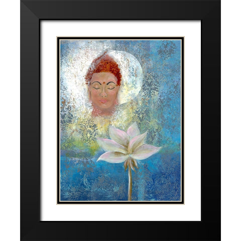 Calm Meditation Black Modern Wood Framed Art Print with Double Matting by Charest, Doris