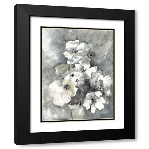 Mundane Florals 1 Black Modern Wood Framed Art Print with Double Matting by Charest, Doris