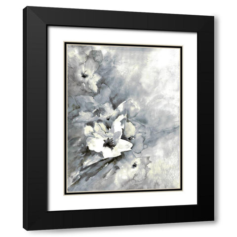 Mundane Florals 2 Black Modern Wood Framed Art Print with Double Matting by Charest, Doris