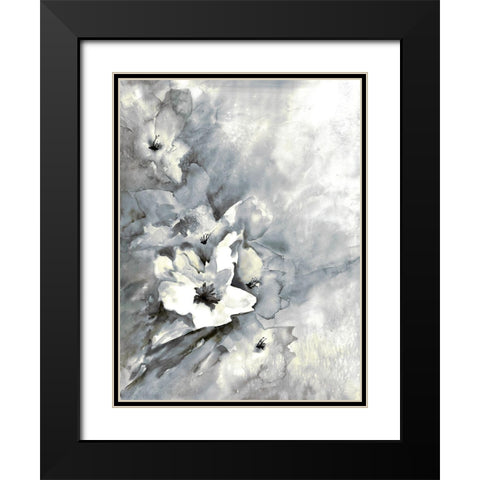 Mundane Florals 2 Black Modern Wood Framed Art Print with Double Matting by Charest, Doris