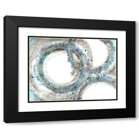 Ruptured Spheres Black Modern Wood Framed Art Print with Double Matting by Charest, Doris